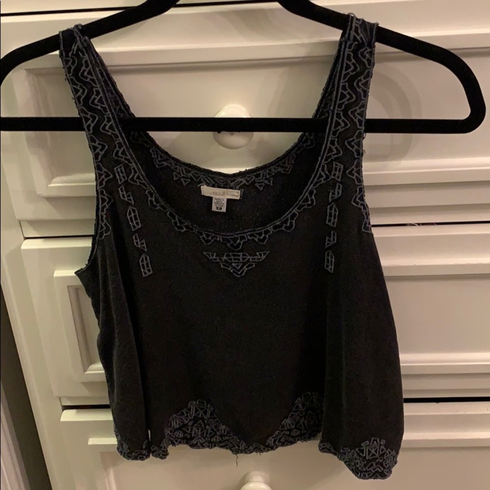 Faded Black Flowy Tank